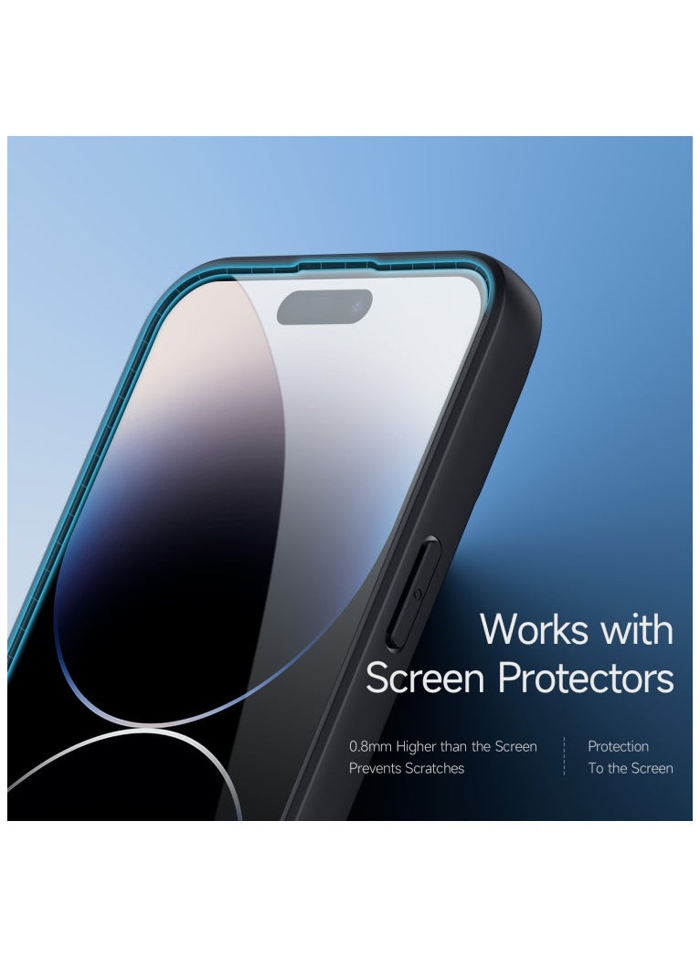 DUX DUCIS - DUX DUCIS Aimo Cover for the iPhone 15 Pro mobile phone slim, transparent matte cover made of TPU, polycarbonate, polypropylene, silicone - black - Image 1