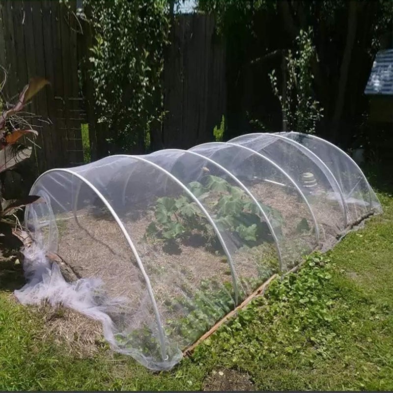 Agfabric شبكة حديقة 6.5'x15' حاجز آفات الحشرات شبكة طيور لحماية الحديقة، غطاء صفوف شبكة للخضروات وأشجار الفاكهة والنباتات، أبيض - Image 5