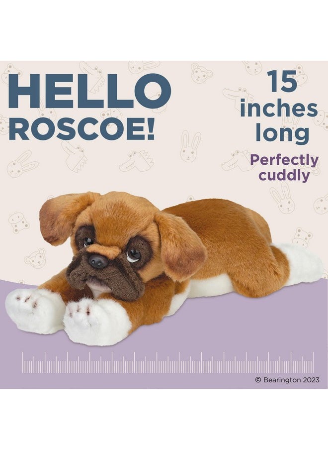 Bearington Collection - Bearington Roscoe Boxer Plush Stuffed Animal Puppy Dog 15 Inch - Image 1