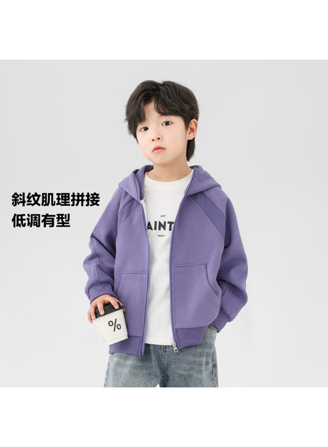Zuoxi Boys' Jacket Spring/autumn Kids Hooded Cardigan Sweatshirt, Stylish Thin Top For Boys, Autumn Children's Clothing - Image 4