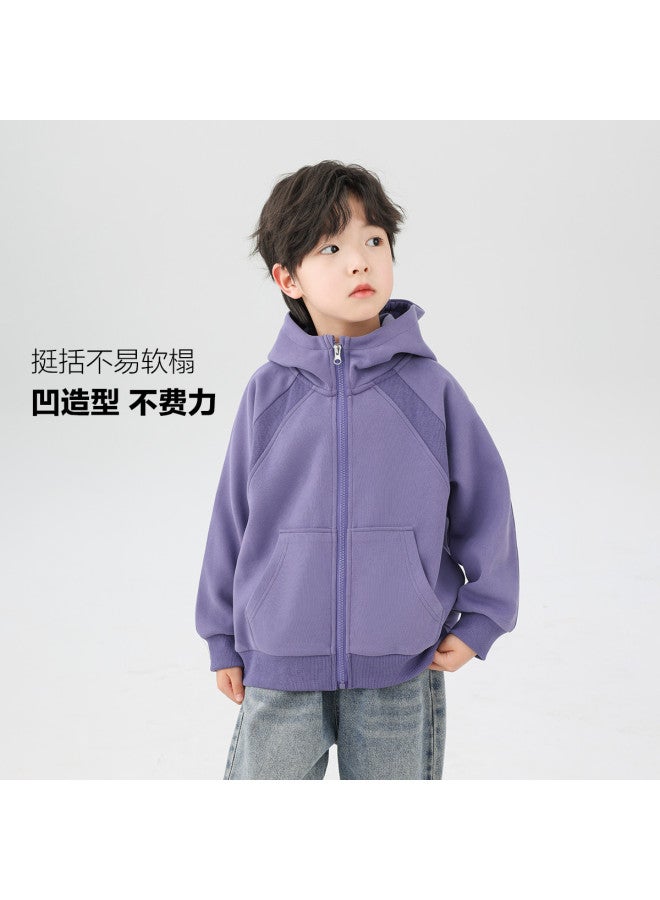 Zuoxi Boys' Jacket Spring/autumn Kids Hooded Cardigan Sweatshirt, Stylish Thin Top For Boys, Autumn Children's Clothing - Image 3