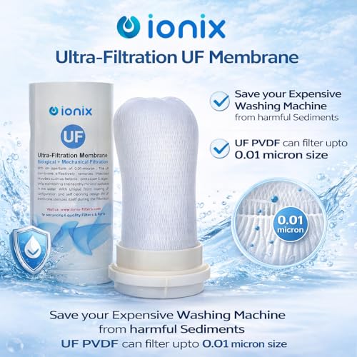 IONIX Washable UF Membrane with 3 Connection Option 1/2 inch, 3/4 inch & 1 inch | Washable UF 5 Year Shelf Life, wash and Reuse, Use with Main line, Washing Machine, Geyser, Full Set Included - Image 3