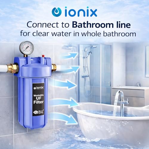IONIX Washable UF Membrane with 3 Connection Option 1/2 inch, 3/4 inch & 1 inch | Washable UF 5 Year Shelf Life, wash and Reuse, Use with Main line, Washing Machine, Geyser, Full Set Included - Image 4