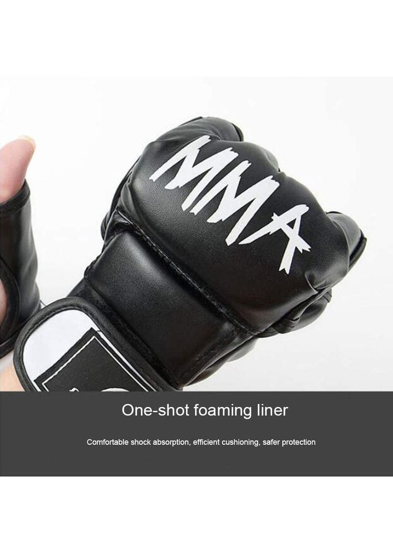 1 Pair Mma Ufc Muay Thai Boxing Gloves With Open Palm