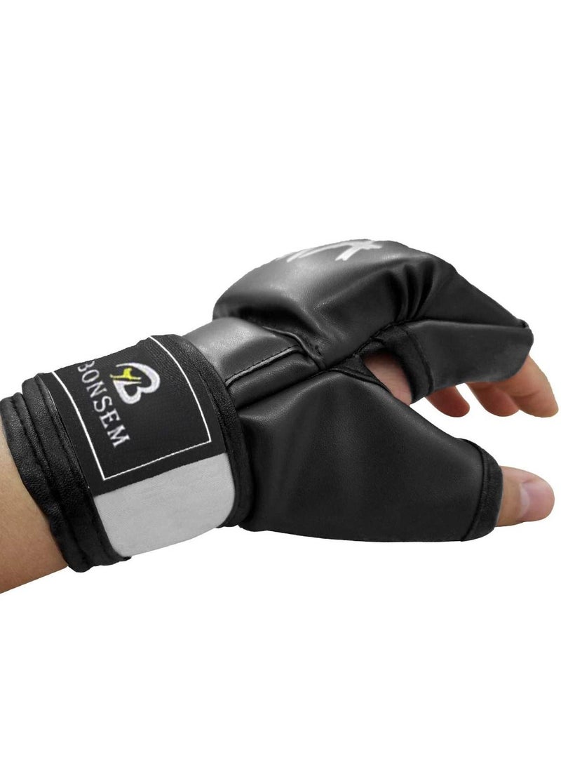 1 Pair Mma Ufc Muay Thai Boxing Gloves With Open Palm