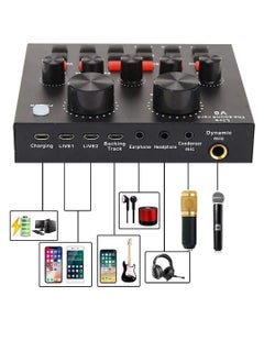 Generic Microphone,Live Sound Card & BM800 Suspension Microphone Kit Broadcasting Recording Condenser Microphone Set Intelligent Volume Audio Mixer Sound Card for Computer PC Live Sound  - Image 2