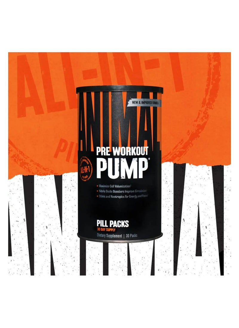 UNIVERSAL NUTRITION - Animal Pump Pre-Workout Energy Supplement - 30 Count - Image 1