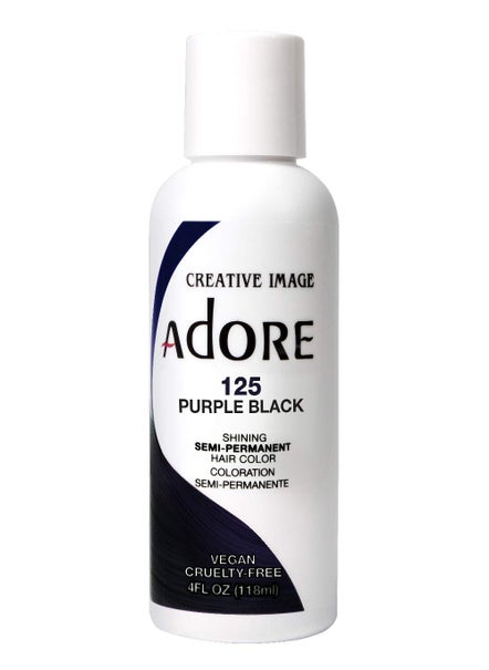 ADORE COSMETICS Adore SemiPermanent Haircolor 125 Purple Black 4 Ounce 118ml Pack of 6 