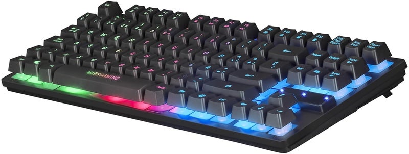 مارس_جيمنج مارس جيمنج MCPTKLES، مجموعة RGB لوحة مفاتيح و ماوس 3200DPI، تصميم TKL، لغة إسبانية - Image 2