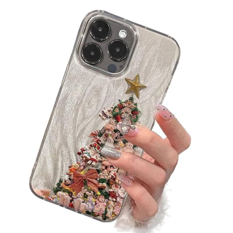 غطاء واقي، حماية من السقوط، مقاوم للصدمات لـ iPhone 16 / 16 Plus / 16 Pro / 16 Pro Max، Christmas Tree للاستخدام الخارجي سهل الحمل للاستخدام العملي - Image 4
