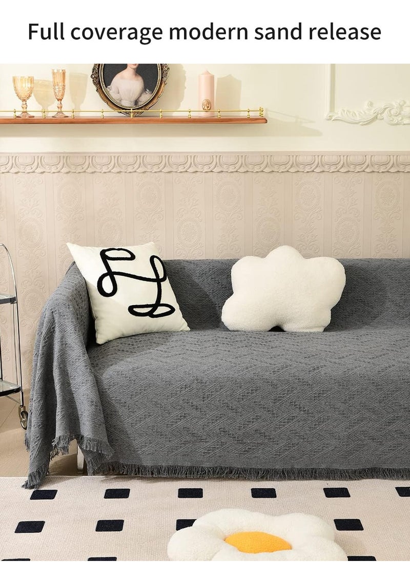 LEOKOR 3 Seat Oversized Sofa Cover Soft Four Seasons Universal Sofa Cover Fashion Geometric Pattern  All-Inclusive Sofa Cover Furniture Cover 180*300 CM  - Image 5