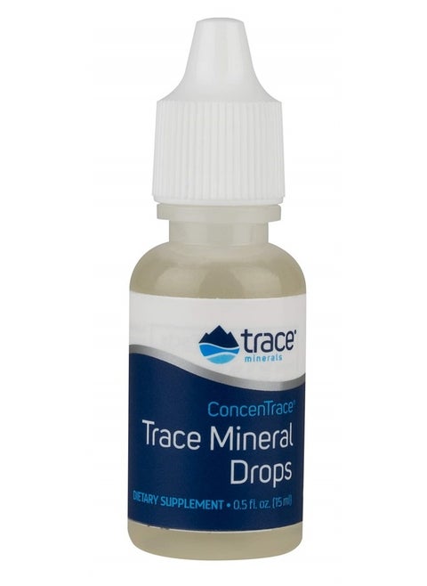 ConcenTrace Drops | Full Spectrum Minerals | Ionic Liquid Magnesium, Chloride, Potassium | Low Sodium | Energy, Electrolytes, Hydration | 6 Day Supply, 0.5 fl oz (Pack of 1)