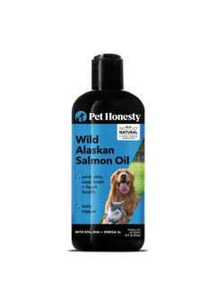 Pet Honesty Pet Honesty Wild Alaskan Salmon Oil, Omega-3 Fish Oil for Dogs and Cats, Fatty Acids, Salmon Oil for Dogs, Skin and Coat Health, Pure Dog Food Topper, Supports Joints, Brain & Heart Health - 16 oz  - Image 1