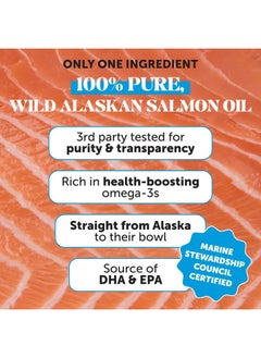 Pet Honesty Pet Honesty Wild Alaskan Salmon Oil, Omega-3 Fish Oil for Dogs and Cats, Fatty Acids, Salmon Oil for Dogs, Skin and Coat Health, Pure Dog Food Topper, Supports Joints, Brain & Heart Health - 16 oz  - Image 3