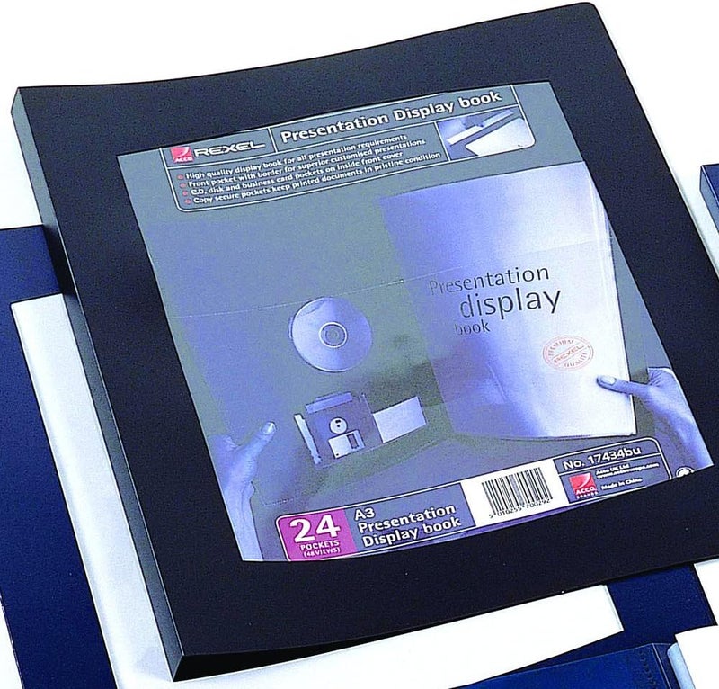 Rexel 210480 A4 24 Pocket ClearView Display Book - Black - Image 3