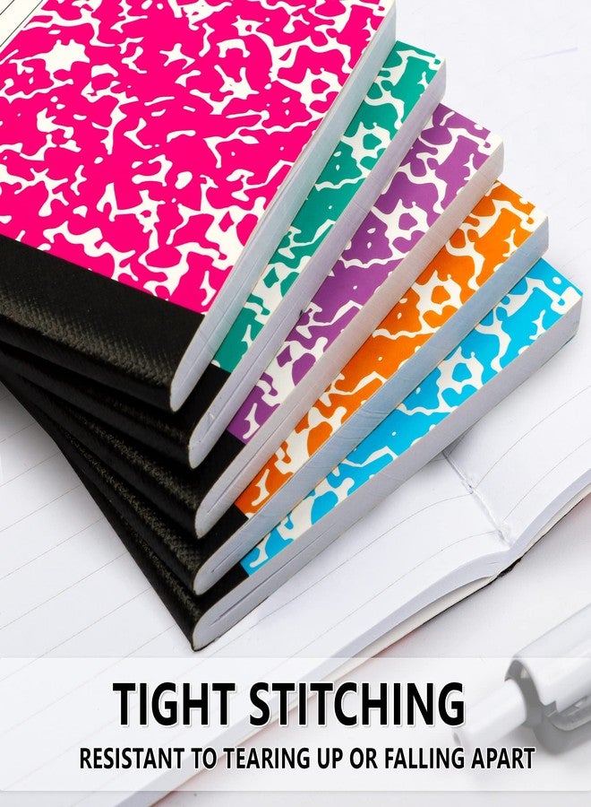 feela Mini Composition Notebook, Cute 30 Pack 5 Pastel Colors Narrow Ruled Mini Composition Books Bulk, Small Pocket Marble Journal Notebooks for Kids Students College, Pocket Size 4.5 x 3.25 in - Image 5
