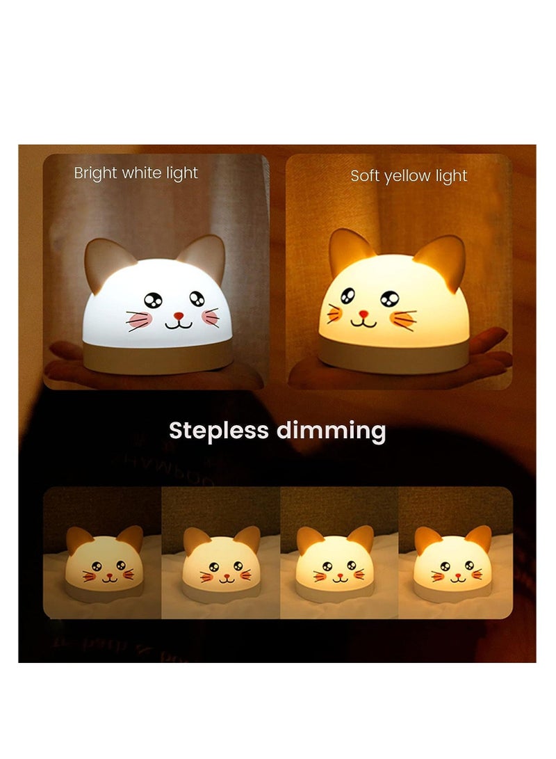 Y&D Kids Alarm Clock with Night Light, Cute Cat Digital for Kids, Toddlers 12/24H Calendar and Rechargeable Sleep Trainer Boys Girls Bedroom  - Image 3