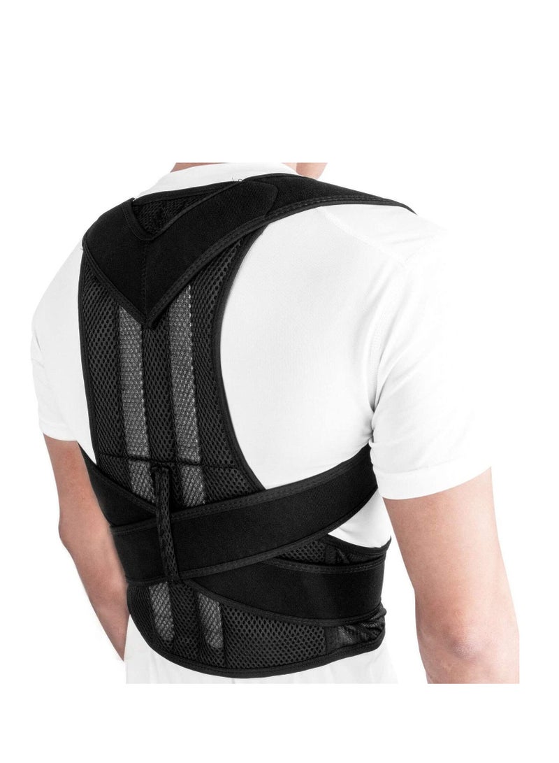 AS SEEN ON TV Adjustable Upper Back Brace Neck Back and Shoulder Pain Relief Posture Corrector Support - Image 1