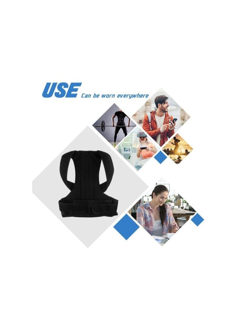 AS SEEN ON TV Adjustable Upper Back Brace Neck Back and Shoulder Pain Relief Posture Corrector Support - Image 3