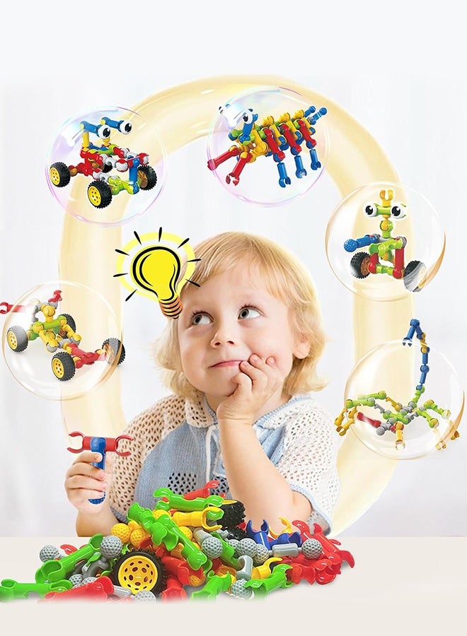 STEM Building Toys for 3 4 5 6 7 8+ Year Old Boys Girls, 125 PCS Building Blocks Stem Toy for Boys Age 3-5 4-6 6-8, Kids Educational Learning Game with Large Storage Box - Image 4