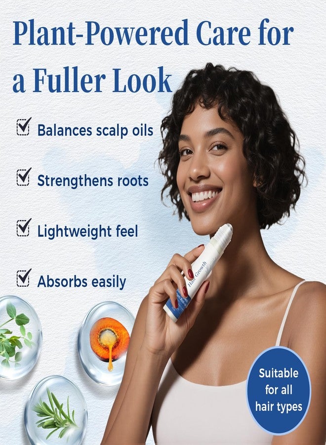 Gluvelessia Hair Growth Serum Roll On with Rosemary for Thicker, Fuller Hair Appearance - Image 3