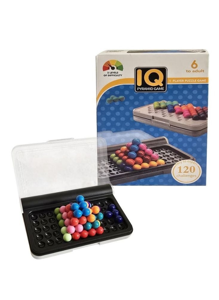 Premium IQ Pyramid Game – 3D Brain Teaser Puzzle with 120 Challenges for Kids and Adults