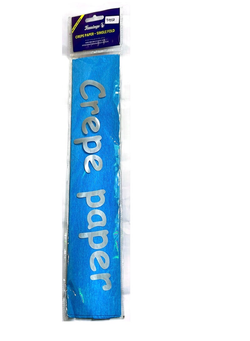 ورق كريب طية واحدة 50سم×120سم لون أزرق فاتح - Image 1