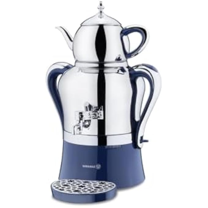 Korkmaz Hanedan Samovar Azura InoxChrome - Image 1