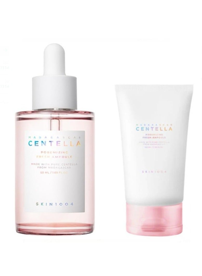 SKIN SKIN1004,Madagascar Centella Poremizing Light Gel Cream 75ml + SKIN1004,Madagascar Centella Poremizing Fresh Ampoule 50ml  - Image 1