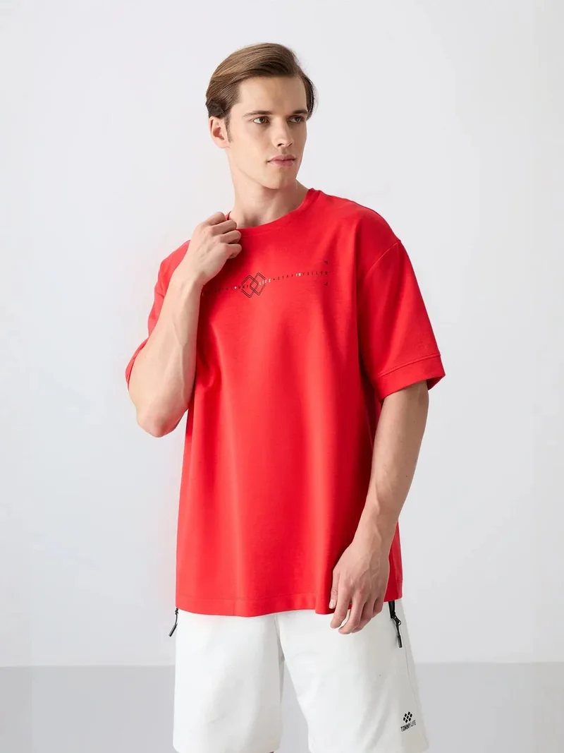 TOMMYLIFE TOMMY Oversized Printed Crew Neck T-Shirt