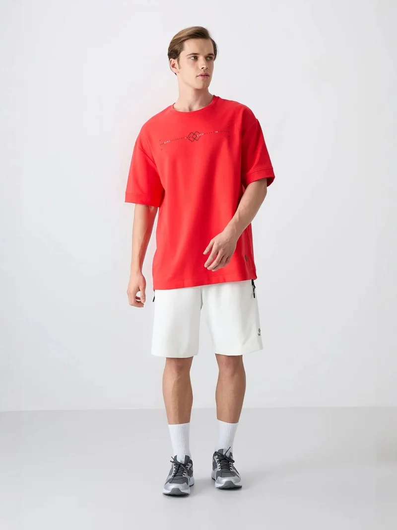 TOMMYLIFE TOMMY Oversized Printed Crew Neck T-Shirt