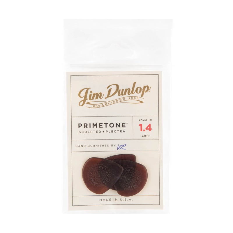 DUNLOP Jim Dunlop PrimetoneÂ® Jazz III Grip Pick 1.4MM - 3 Pack - Image 3