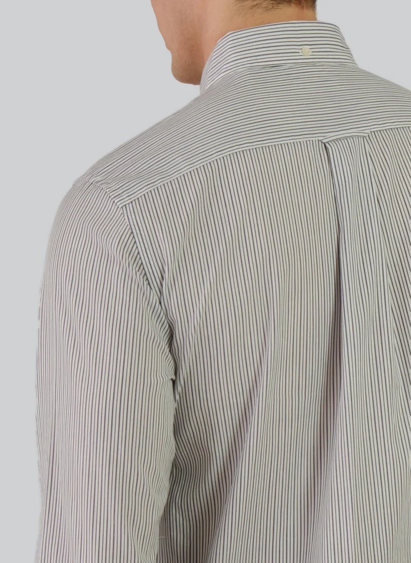 غانت Regular Fit Poplin Stripe Shirt