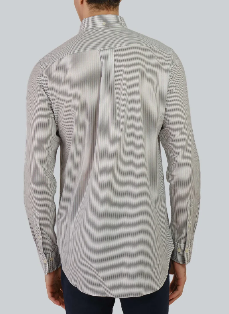 غانت Regular Fit Poplin Stripe Shirt