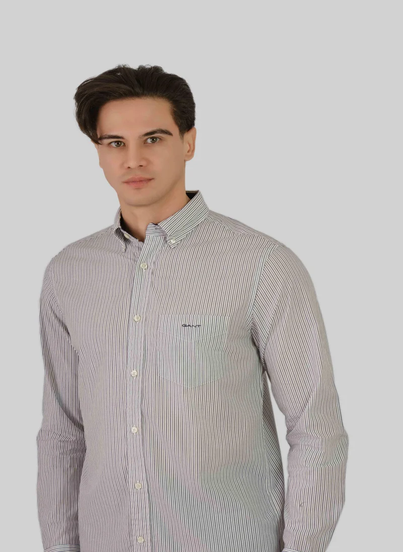 غانت Regular Fit Poplin Stripe Shirt