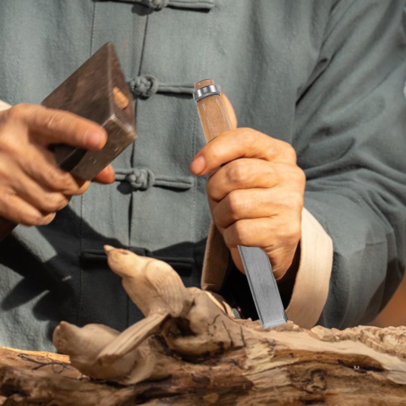 4Pcs Wood Chisel Set with Wood Handle Flat Tip for Carving Sculpting Craft Projects - Image 4
