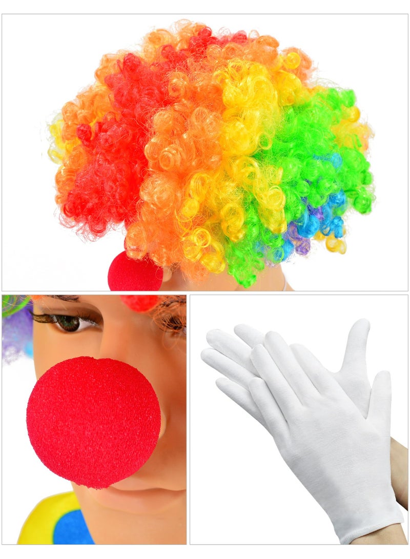 CMGTYYD 5Pcs Kids clown costume set Circus costume Boys and Girls Cosplay Costumes Quick Dress up for Clown(L) - Image 3