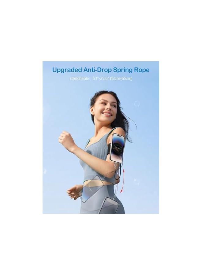 Green Tiger Running Phone Holder for iPhone [360° Rotatable & Upgrade Anti-Drop] Magnetic Wrist Phone Holder, Magsafe Armband Compatible with iPhone 16 Pro and Android - Black - Image 5