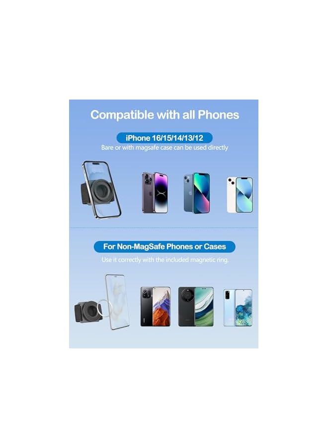 Green Tiger Running Phone Holder for iPhone [360° Rotatable & Upgrade Anti-Drop] Magnetic Wrist Phone Holder, Magsafe Armband Compatible with iPhone 16 Pro and Android - Black - Image 2