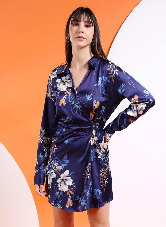 مرفوعة Women Fit and Flared Casual Solid Waist Pleated Dress