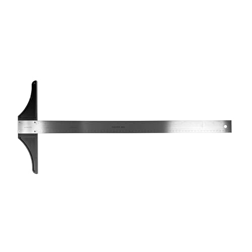 Pacific Arc 24 Inch T Square, Traditional Stainless Steel, Graduated Inch and Metric - Image 1
