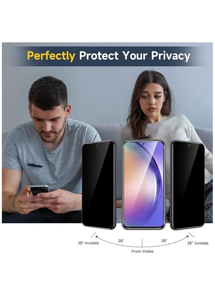 Generic 2 Pack Anti-Spy Tempered Glass Privacy Screen Protector for Samung Galaxy A55/35 Anti-Scratch Bubble Free  - Image 3