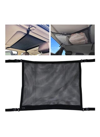 SYOSI Car Ceiling Storage Net, Universal Roof Net Bag, Car Roof Interior Sundries Mesh Cargo Net Breathable Adjustable with Zipper for Most Car SUV MPV Truck Plus Mounting Points - pzsku/Z3E417D91765B877B9A58Z/45/_/1682653896/fb9dcfca-4804-490c-bc25-6896233a1697