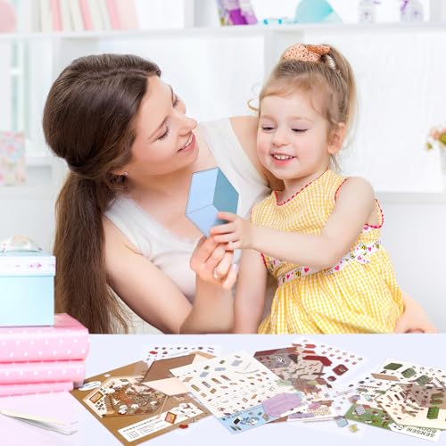 Draupnir ملصقات منزلية ثلاثية الأبعاد DIY، مجموعة 4 ملصقات ممتعة DIY لصنع منزلك الدافئ، سوبر ماركت، مقهى، بار موسيقي، ملصق مشهد كرتوني ثلاثي الأبعاد لطيف للكبار والأطفال لتخفيف التوتر وقضاء الوقت (SY1.0) - Image 4