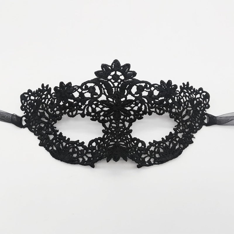 TFTSR Masquerade Masks for Women & Men - Mardi Gras & Venetian Dress Mask in Black & Gold Lace - Image 2