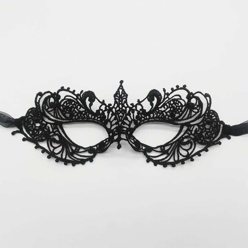 TFTSR Masquerade Masks for Women & Men - Mardi Gras & Venetian Dress Mask in Black & Gold Lace - Image 3
