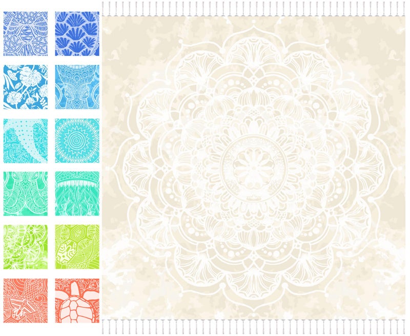 Vikumond Oversized Turkish Beach Towel Blanket Xxl Cotton Sandproof Towels Boho Woven Extra Large Big Sand Free Giant Throw Blankets Huge Quilt Xl Picnic Camping Necessities Cloud For Adult Gifts - Image 1