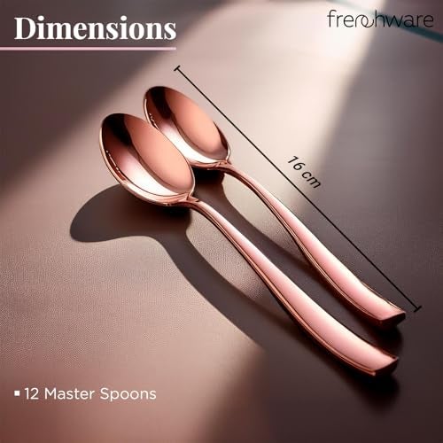 Frenchware Cutlery (Set of 6, Stainless Steel PVD Rose Gold Spoons Set), 100% Food Grade, Non Toxic, Anti-Rust, Dishwasher Safe, Perfect Gifting Set for All Occasions - Image 4