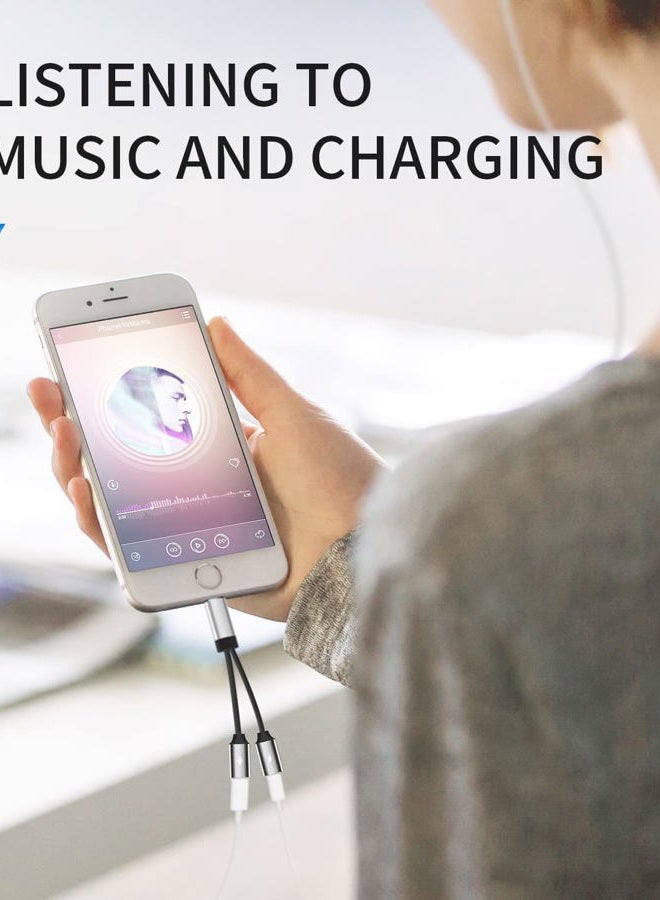 HOYULLI Headphone Adapter Lightning to Audio Jack and Charger Music Extender Earphone Headset Charging Splitter Compatible for Apple Certified 13 11 12 Mini Pro Max Xs Xr X 7 8plus Ipad Air Converter - Image 4