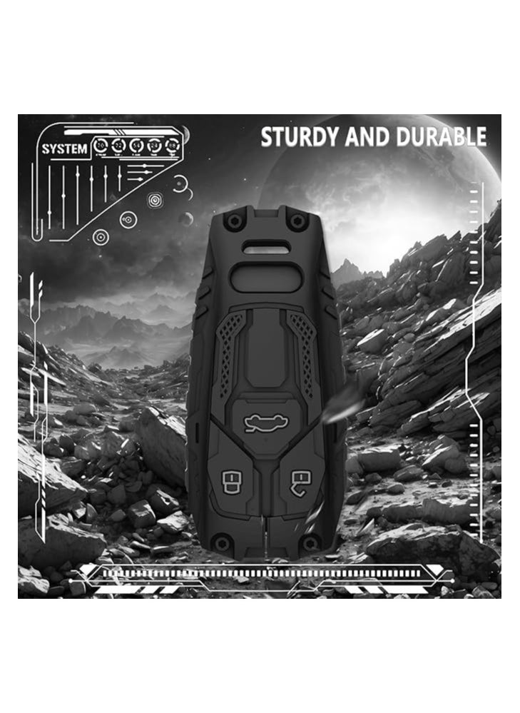 ماركة غير محددة غطاء مفتاح Audi Key Fob مع سلسلة مفاتيح، ملحقات حافظة مفاتيح السيارة من سبائك الزنك لسيارات Audi TTS SQ5 R8 RS4 RS5 S5 A3 A4 A5 A6 Q7 Q5 الذكية عن بعد بدون مفتاح من السيليكون  - Image 2